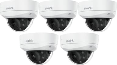Reolink RLC-843A 8 MP AI PoE Dome IK10-kamera 5-pakning 