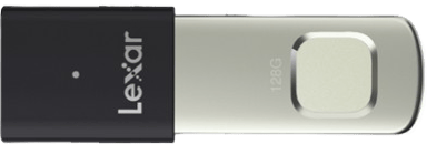 Lexar JumpDrive Fingerprint F35pro 128GB USB-A Svart, Silver