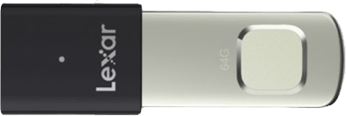 Lexar JumpDrive Fingerprint F35pro 64GB USB-A Svart, Silver