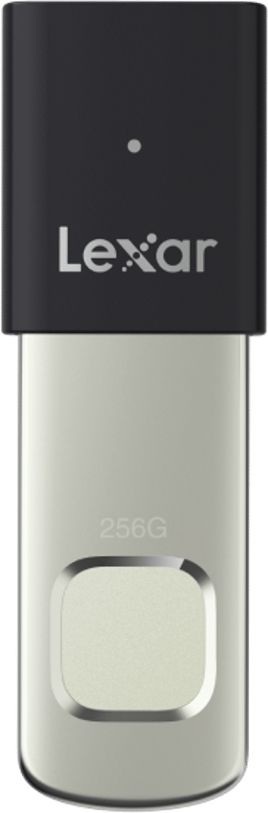 Lexar JumpDrive Fingerprint F35pro 256GB USB-A Sort, Sølv