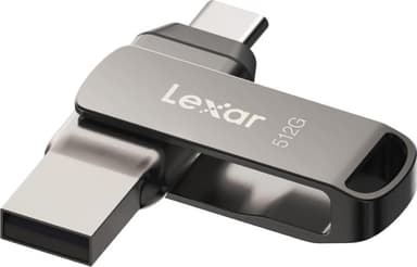 Lexar JumpDrive Dual Drive D400 512GB USB-C Harmaa