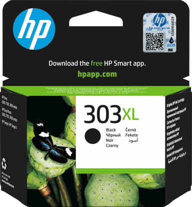 HP Muste Musta 303XL 12ml - Envy Kuva 62XX/71XX/78XX