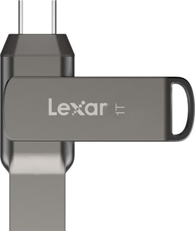 Lexar JumpDrive Dual Drive D400 1000GB USB-C Harmaa