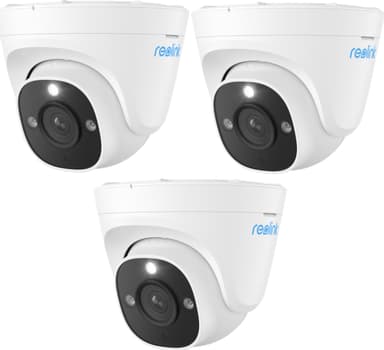 Reolink P334 4K 8MP Dome PoE IP Sikkerhetskamera 3-Pack 