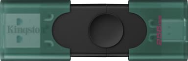Kingston Datatraveler DUO 256GB USB-A / USB-C Sort, Grøn