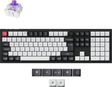 Keychron Q6 HE Knob Kablet og trådløst Nordisk Tastatur