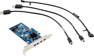 HP Crd Dual TBT4 PCIe x4 LP nätverkskort/adapters Intern 