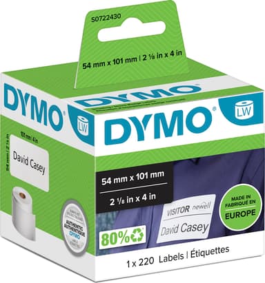 Dymo Etiketter Adress-/Namnskylt 101x54mm - LabelWriter 