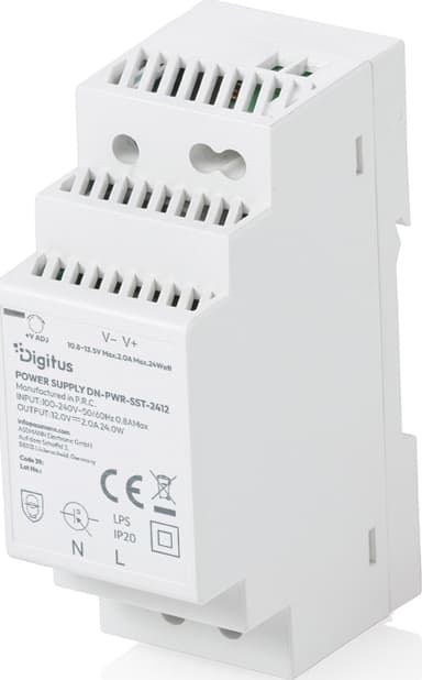 Digitus PSU 12V DC 24W STEP-SHAPE DIN-RAIL