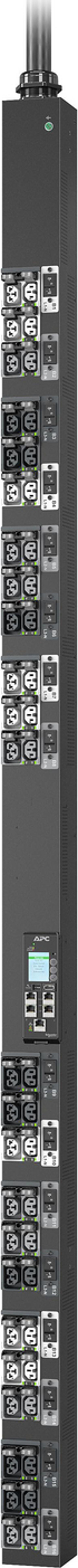 APC NetShelter Rack PDU Advanced Switched Metered, 0U, 3 Phase, 415V, 69.0kVA 100A, 48 Outlets tehonjakeluyksikkö 48 AC-pistorasia(a) Musta 