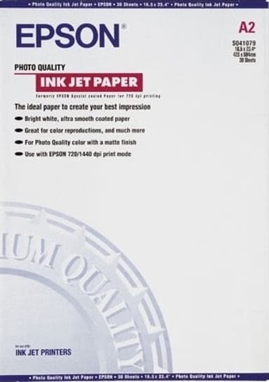 Epson Papper Photo Quality A2 30-Ark 102g