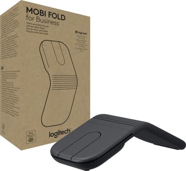 Logitech Mobi Fold Trådlös RF + Bluetooth Mus Grafit