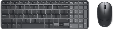 Dell Pro 7 KM746 tastatur Mus inkluderet Universel RF trådløs + Bluetooth QWERTY Nordisk Grafit Trådløs Nordisk Sæt