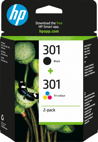HP Bläck Combo Pack No.301 (Black,Color)