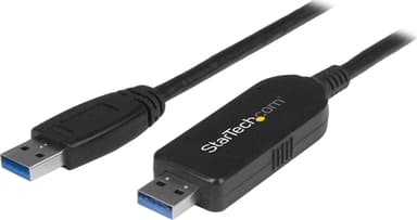 Startech USB 3.0 Data Transfer Cable for Mac & Windows 1.8m USB-A USB-A Svart