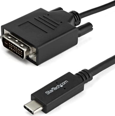 Startech extern videoadapter 1m USB-C DVI-D Svart