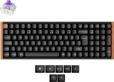 Keychron K4 HE Special Edition Kablet og trådløs Gateron 2.0 Purple Magnetic Nordisk Tastatur