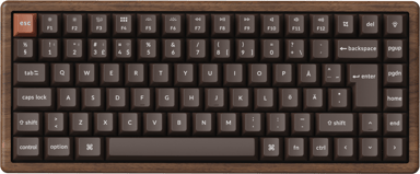 Keychron K2 HE Wood Special Edition Kablet og trådløst Gateron Double-Rail Magnetic Nebula Nordisk Tastatur