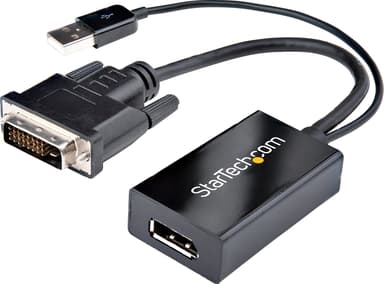 Startech DVI to DisplayPort Adapter 0.254m DVI-D DisplayPort Svart