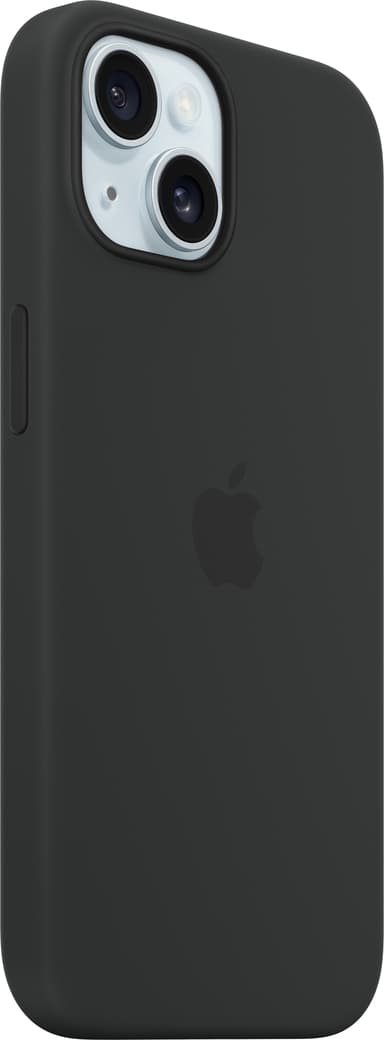 Apple Silikonskal med MagSafe iPhone 15 Noir, Svart