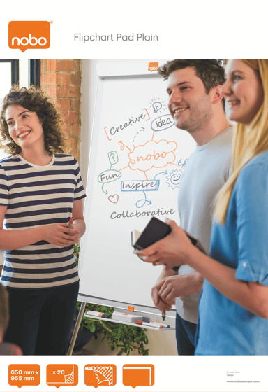 Nobo Flipover Blank 20 ark 965x671mm 