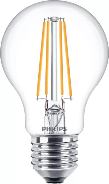 Philips LED E27 Klot Klar 7W (60W) 806 Lumen 2-Pack
