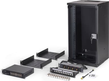 Digitus DN-49105-SET hylle 12U Veggmonterbar hylle Svart