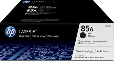 HP Toner Svart 85A 1.6K - CE285AD 2-Pack
