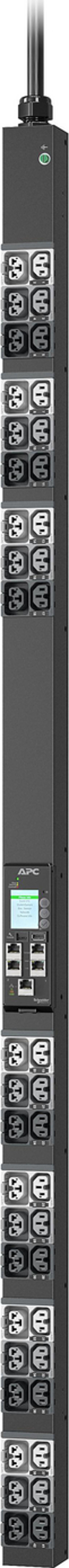 APC NetShelter Rack PDU Advanced Gen 2, Metered, 3Phase, 11kW 400V 16A or 11.5kW 415V 20A, 520P6, 42 Outlet tehonjakeluyksikkö 40 AC-pistorasia(a) 0U Musta