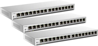 Zyxel GS1100-16E 16-portars Gigabit Slim-switch 3-pack
