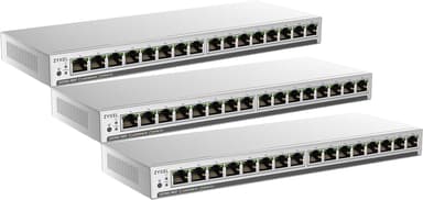 Zyxel GS1100-16EP 16-portars Gigabit Slim PoE-switch 3-pack