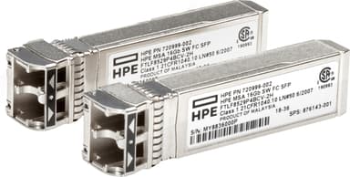 HPE MSA 16Gb SFP+ Short Wave Fibre Channel 4-pack Transceiver Bundle transceiver-moduler för nätverk Fiberoptik 16000 Mbit/s SFP+ 