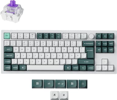 Keychron Q3 HE Knob Kablet og trådløst Nordisk Tastatur