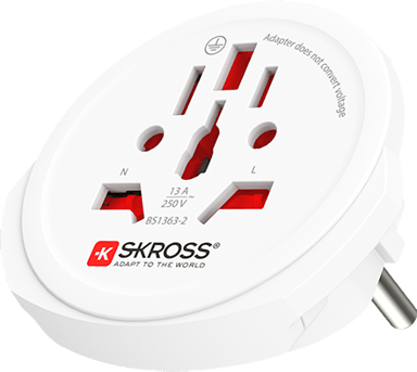 Skross Wereld Naar Europa Adapter Wit 