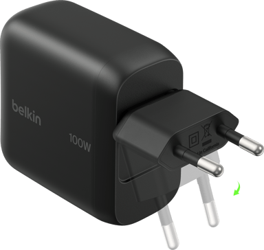 Belkin 100W 1C Vikbar GaN Laddare 100W