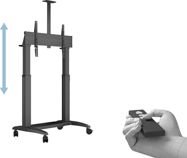 Multibrackets M Gemotoriseerd vloerstatief Dual Pillar 180 HD 65-110" Zwart