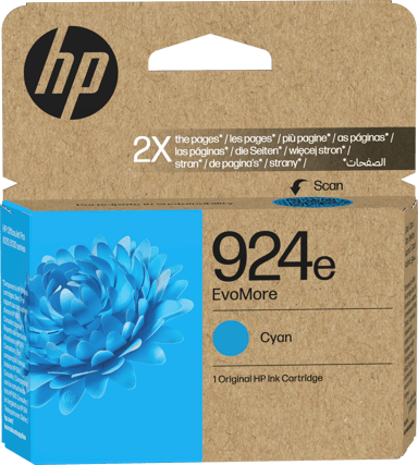 HP Bläck Cyan Nr.924e EvoMore 800 Sidor 
