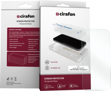 Cirafon CG-TG-APL-IP18PR skärm- och baksidesskydd till mobiltelefon Genomskinligt skärmskydd Apple 1 styck iPhone 18 Pro