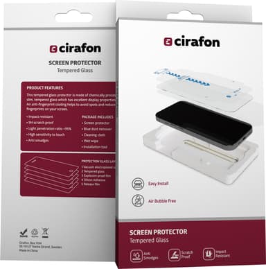Cirafon CG-TG-APL-IP18PM skärm- och baksidesskydd till mobiltelefon Genomskinligt skärmskydd Apple 1 styck iPhone 18 Pro Max