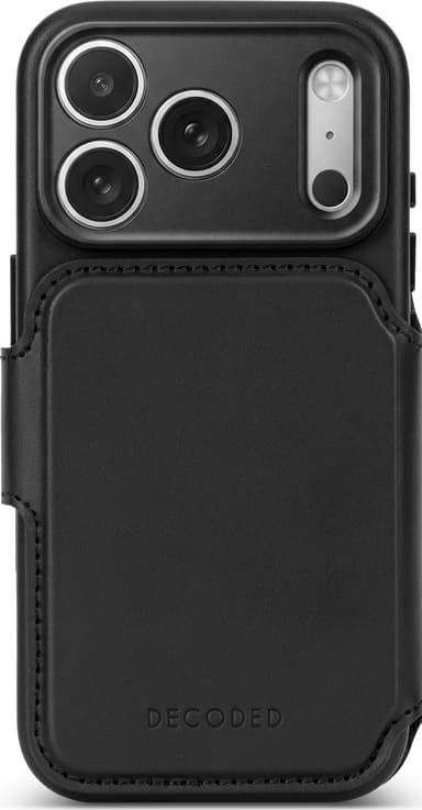 Decoded Leather Detachable Wallet iPhone 18 Pro Svart
