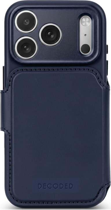 Decoded Leather Detachable Wallet iPhone 18 Pro Max Midnatt