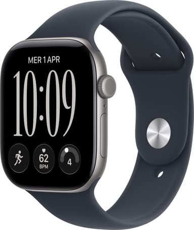 Apple Watch Series 12 GPS 46mm Space Grey Aluminium Case with Navy Blue Sport Band - M/L 