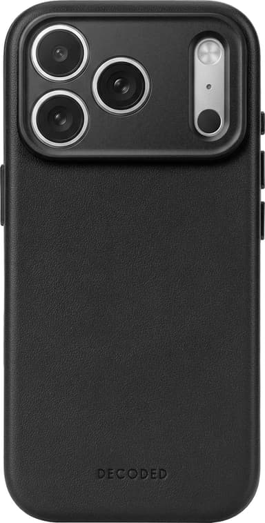 Decoded Leather Backcover iPhone 18 Pro Svart