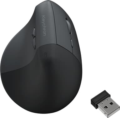 Keychron BM27 Ergonomic RF Wireless + Bluetooth + USB-C Mus Sort