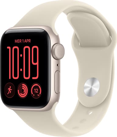 Apple Watch SE 3 GPS 40mm Starlight Aluminium Case with Sand Sport Band - M/L 