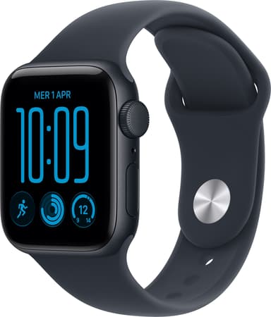 Apple Watch SE 3 GPS 40mm Midnight Aluminium Case with Navy Blue Sport Band - M/L 