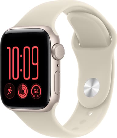 Apple Watch SE 3 GPS 40mm Starlight Aluminium Case with Sand Sport Band - S/M 