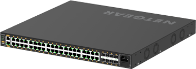 Netgear GSM4248PX Hallittu L2/L3/L4 Gigabit Ethernet (10/100/1000) Power over Ethernet -tuki Musta