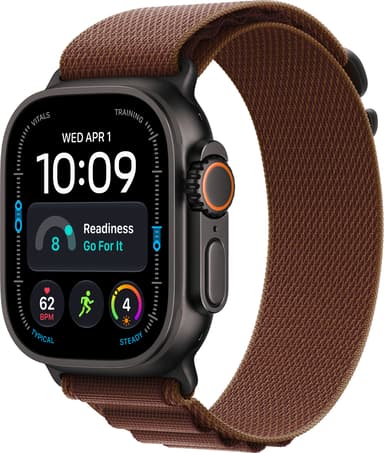 Apple Watch Ultra 4 GPS + Cellular 49mm Black Titanium Case with Burgundy Alpine Loop - L