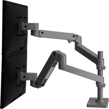 Ergotron LX Pro Arm Dual Display Stackin Monitor Arm Dark Grey 